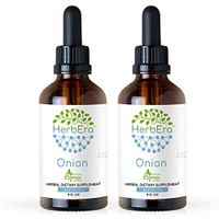 Onion A120 (2pcs) Alcohol Herbal Extract Tincture, Super-Concentrated Organic Onion (Allium Cepa) Dried Bulb (2x4 fl oz)