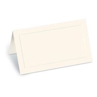 PaperDirect Cream Dignity Embossed 38lb Cover Stock Folded Place Cards, Micro-Perforated, 2" x 3 1/2", 100/pack, Laser and Inkjet Compatible