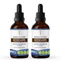 Rosehips Tincture Alcohol-Free Extract, Organic Rosehips (Rosa spp.) Dried Fruit Tincture Supplement 2x4 oz