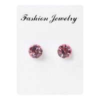 BKID 1 Pair Weight Loss Earrings Stud Earrings Healthy Stimulating Acupoints Stud Magnetic Therapy (Pink)
