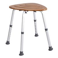 8 Level Height AdjustmentsShower Chair Bamboo Bath Seat Capacity 300 Lbs