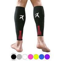 Rymora Calf Compression Sleeves Men Women Shin Splints Running (Pair Black) (XS)