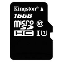 Professional Kingston 16GB GO FLIP MicroSDHC Card with custom formatting and Standard SD Adapter! (Class 10, UHS-I)