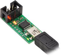 Pololu 1300 USB AVR Programmer, 6-Pin ISP Programming Cable, USB-A to Mini-B Cable