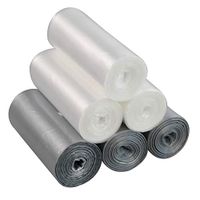 Jekiyo 4 Gallon Trash Bags, Wastebasket Bin Liners, 150 Counts (Clear&Grey)