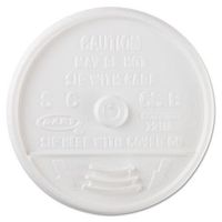 Solo 12UL Sip-Through Lids For 10, 12, 14 oz Foam Cups, Plastic, White, 1000/Carton
