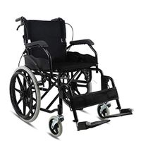 LBSX Wheelchairs Lightweight Transport Adult Folding Wheelchair with Handbrakes Creative Multi-Function Folding Elderly Portable Ultra-Light