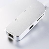 VERSUSWOLF USB C Hub, 7 in 1 Premium USB Type C Adapter ，4K USB C to HDMI, USB 3.0 Ports,Multi-Port Converter，Portable for Type C Laptops (Silver-2)