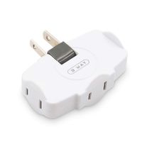 SYCON 3 Way Wall Outlet Extender AC Adapter, 2-Prong Swivel Mini Indoor Wall Tap Power Outlet Extender Plug, White