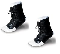 2 Pack! SafeTGard Lace Up Ankle Brace (Black, Large)