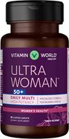 Vitamin World Ultra Woman 50 Plus Daily Multivitamin | Feat. Biotin, Vitamins B, C, D, E, Calcium, Zinc, Selenium, Beta-Carotene | Health & Wellness Multi-Supplement for Women Over 50, 30 Caplets