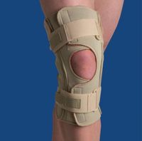 Swede-o Hinged Knee Wrap Dual Pivot, Beige, Large, 1.4 Pound
