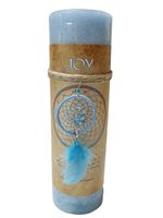 Joy Dreamcatcher Pillar Candle with Inspirational Poem 6"