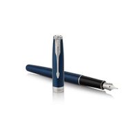 PARKER Sonnet Fountain Pen, Blue Lacquer with Palladium Trim, Fine Nib (1945363)