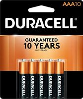 Duracell - CopperTop AAA Alkaline Batteries - long lasting, all-purpose Triple A battery for household and business - 10 count