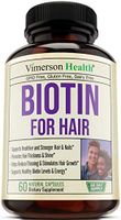 Biotin 5000 micrograms Hair Growth Supplement. Supports Healthier, Longer, Stronger Hair and Nails and Glowing Skin. Formula with Keratin, Vitamin B5, Iron, Zinc, Magnesium, Ginkgo. 60 Capsules