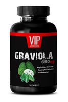 Graviola Leaf Extract 650mg- Soursop Graviola Immune and Mood Support (1 Bottle 100 Capsules)