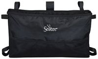 Secure WKRB-6B Six Pocket Walker Storage Bag, Black - Mobility Aid Accessory Pouch for Elderly, Seniors, Disabled - Hands Free Tote Caddy Fits Most Walkers