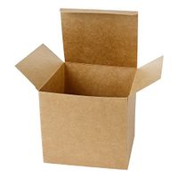 LaRibbons 20Pcs Recycled Gift Boxes - 5 x 5 x 5 inches Brown Paper Box Kraft Cardboard Boxes with Lids for Party, Wedding, Gift Wrap