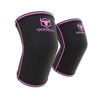 Elbow Sleeves 5mm (1 Pair) - High Performance Elbow Sleeve Support for Weightlifting, Weight Training & Powerlifting - Best Compression Straps - for Men and Women (XX-Large, Black/Pink)