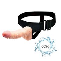 10.63inch Safe Soft Small Big Adjustable Straps Perfect Size Adult Men Hollow Strap On Silicone Empty Fits Most Men and Women Flesh