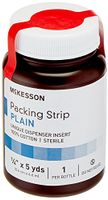2 Bottles McKesson Plain Packing Strip 1/4" X 5Yards Sterile Latex Free - Model 61-59120