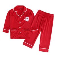 MINGLIFE Christmas Pajamas Boys Girls Toddler Kids Children Sleepwear Baby Clothes Red