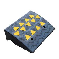 Quisilife Rubber Ramp Rubber Road Along The Slope 16CM High Reflective Step Slope Pad Road Slipper Speed Reducer (Color : Black, Size : 50x37x16cm)