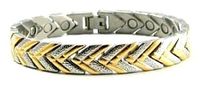 Herringbone ~ Titanium Magnetic Therapy Bracelet - Size 6.0" 6.5" 7.0" 7.5" 8.0" 8.5" 9.0" (8.0 Inch)