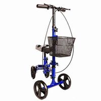 Knee Walker Scooter by HEALTHLINE, Medical Knee Scooter for Broken Leg Foot Injury, Alternative to Crutches, Steerable Handle Brake and Basket, All Terrain, Fully Adjustable