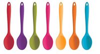 Andosange 1pc Silicone Spoon High Temperature Resistance Deep Spoon Random Color