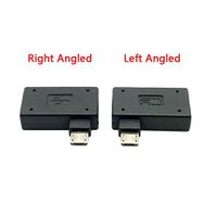 chenyang CY 2pcs 90 Degree Left & Right Angled Micro USB 2.0 OTG Host Adapter with USB Power for Cell Phone & Tablet