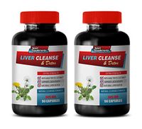Liver Support Supplement - Liver Cleanse & Detox - Extra Strength Formula - Milk Thistle and Dandelion Root - 2 Bottles 180 Capsules