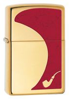Zippo Pipe Red High Polish Brass Lighter