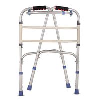 Elderly Foldable Walker, Walker Crutches, Aluminum Alloy Wheeled Walker, Four-Legged Cane Elderly Walker, Twisted Foldable Walker for Seniors,Suitable for People with Reduced Mobility