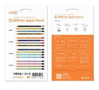LAB.C C-Skin for Apple Pencil 1 [Classic] 4 Colors (Classic Orange, Classic Navy, Classic Light Grey, Stripe-Red) Sticker Type(4pcs in 1 Package)