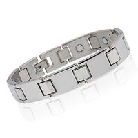 CAMORNY Stainless Steel Magnet Bracelet Energy Magnet Bracelet Pain Relief Relieve Inflammation Relieve Stiffness Health Balance Bracelet Adjustable Men and Women Models