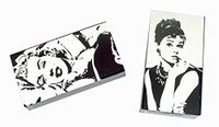 The Joy of Light Designer Matches Marilyn Monroe and Audrey Hepburn Set of 2 Embossed Matte 4" Collectible Matchboxes