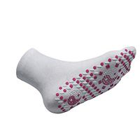 Self Heating Socks, FEDULK Unisex Tourmaline Self-Heating Therapy Massage Warm Outdoor Skiing Magnetic Socks(White(3 pairs))