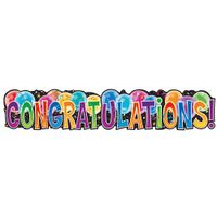 4.47ft Jointed Congratulations Banner