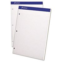 Ampad 20323 Dble Sheet Pad, Medium Rule,3-Hole,100 Sht,8-1/2-Inch x11-3/4-Inch,WE