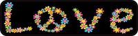 StickerTalk Floral Peace Symbol Vinyl Sticker, 8 inches by 2 inches