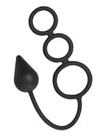 Lynx Silicone Triple Ring with Compact Anal Plug