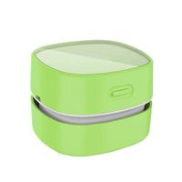 ODISTAR Desktop Vacuum cleaner,Mini table dust sweeper Energy Saving with auto power-off function,High endurance up to 400 mins,Cordless&360º Rotatable Design for Keyboard/Home/Office (Green charging)