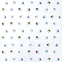 5ct Colorful"Swallows" Birds on White Tissue Paper for Gift Wrapping 20"x30" Sheets nfLG -943