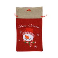 VAbBUQBWUQ Christmas-Decor-with-Bells Santa Clause Drawstring Candy Goody Toy Gift Stocking Bag Holiday Wrapping Party Favors Presents Decorations