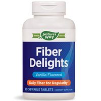 Enzymatic Therapy Fiber Delights  Daily Fiber for Regularity, Vanilla Flavor, 60 Chewables
