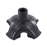 Summeishop Four-Wheel Rubber Replacement Foot Pad for Walking Cane Cane Rubber Foot Pad Old Man Cane Bracket Four-Legged Stable Non-Slip Foot Pad 19MM