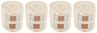 NexSkin 2" Organic Latex Free American Cotton - Comfort Elastic Bandage with Clip Fasteners - Beige, 4 Pack