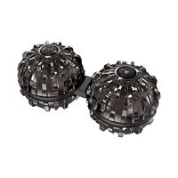 Massage Ball, Alloy Massage Ball Peanut Balls Body Massager for Adults and Children Massage Ball Set Pain Relief Back Roller Spiky Massage Lacrosse Balls for Plantar Fasciitis (Black)
